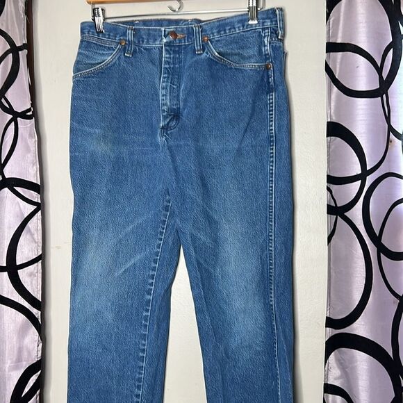 Wrangler straight leg denim jeans size 34 x 30 - Picture 7 of 13
